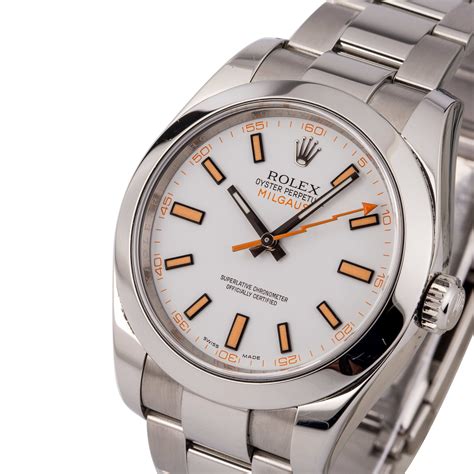 rolex milgauss white dial for sale|vintage rolex milgauss price.